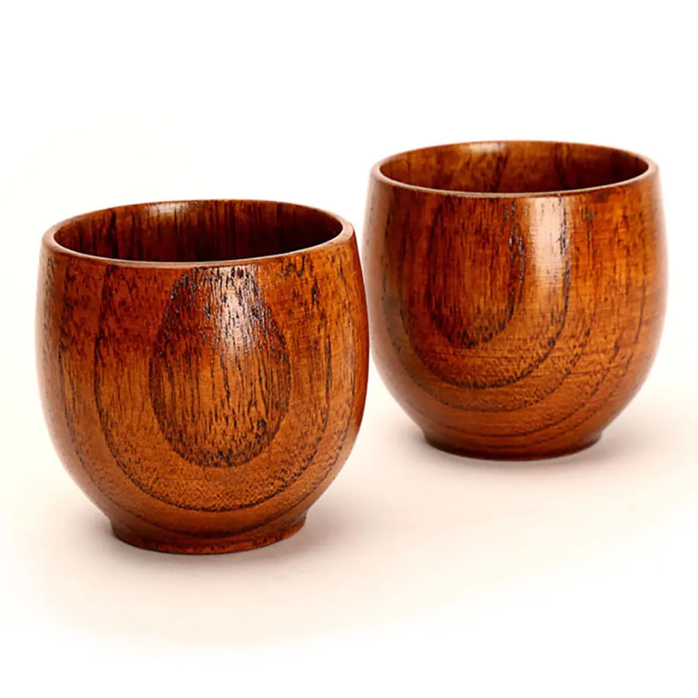 Durable Practical Natural Wooden Home Bar Mini Cup 50ml Wine Juice Drinking Mug Restaurant Coffee Handmade Wood Teacup | Дом и сад