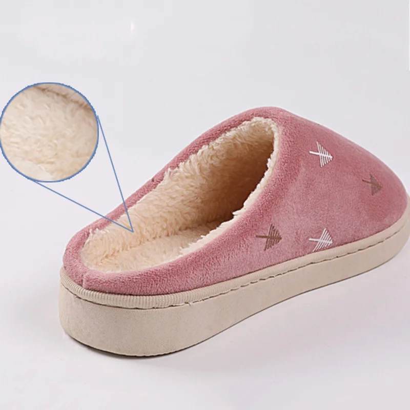 Новые зимние милые пушистые женские тапочки Теплая обувь меховые для спальни