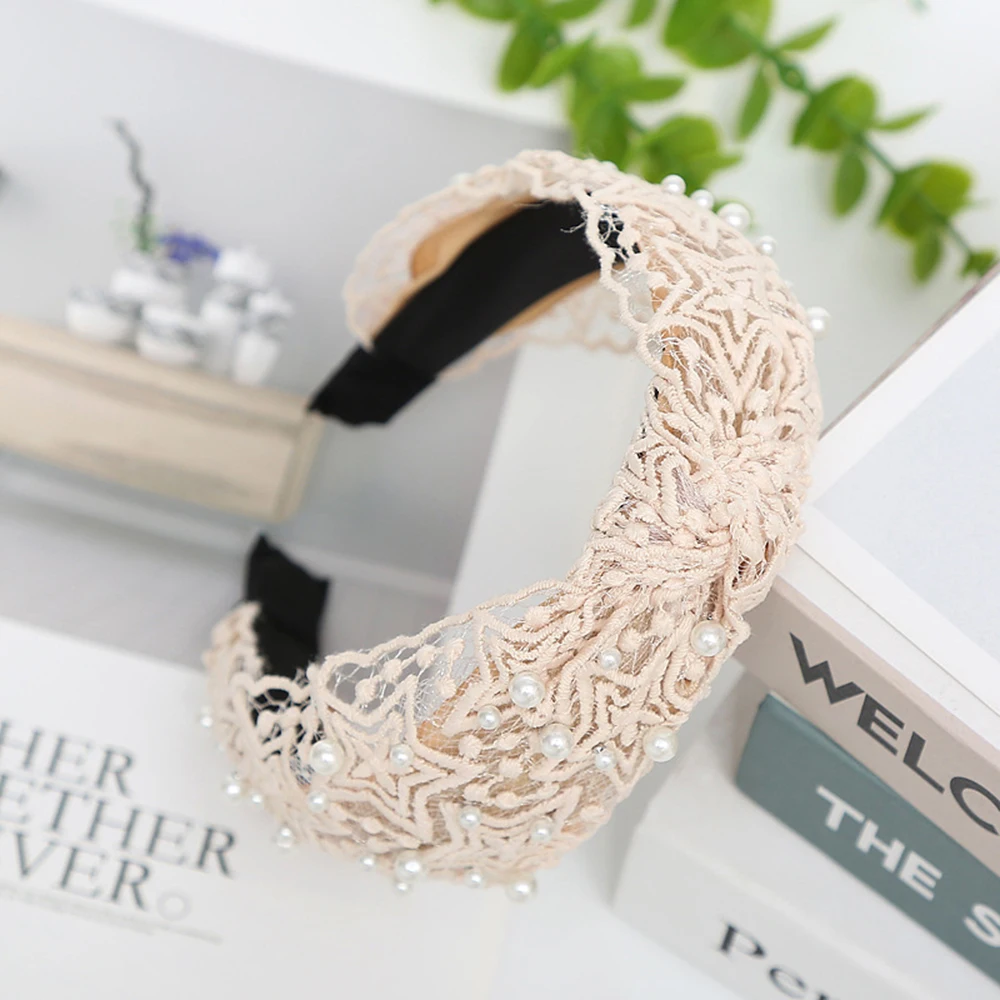 Модный ободок для волос с жемчугом принтом кораллов узлом женщин модный в