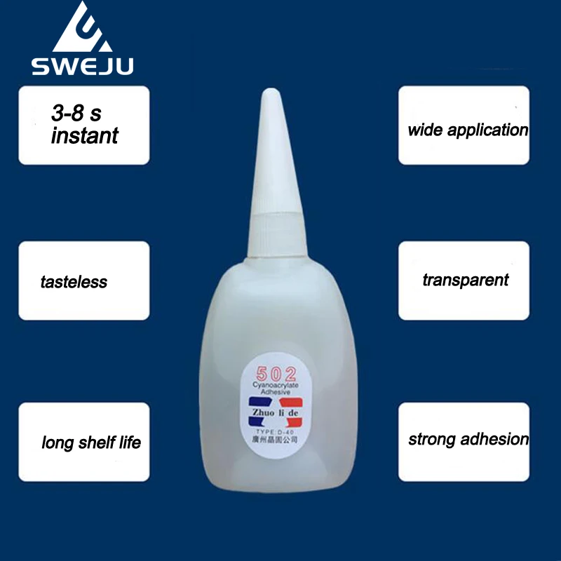 Супержидкий клей 30 мл 502 сильный мгновенный многофункциональный для стекла