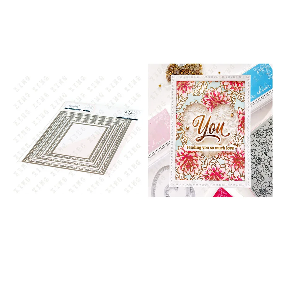 

Folk Edge Rectangles Arrival New Metal Cutting Dies Diy Crafts Molds Scrapbooking Decoration Embossing Making Template Hot Sell