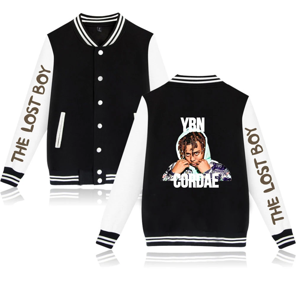 

WAWNI Ybn Cordae Baseball Jacket Polyester Plus Cotton Unisex Trendy Hip Hop Baseball Fashion Print Jacket Oversized Tops 2021