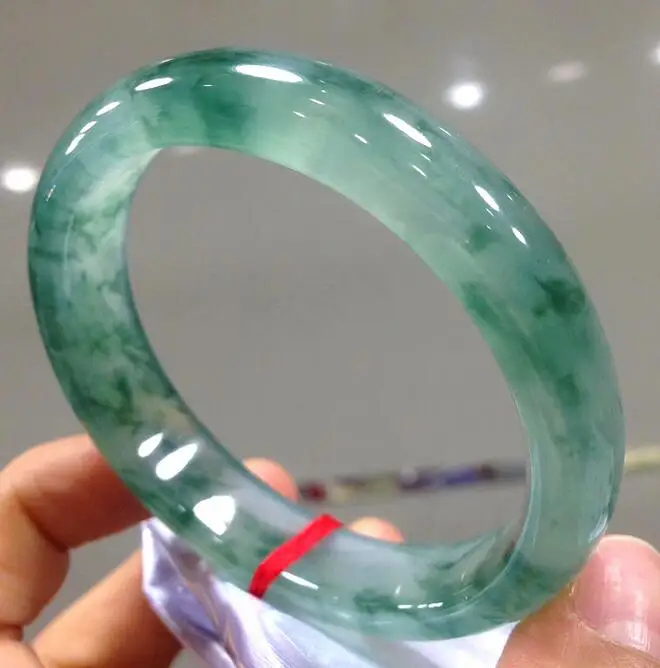 Подлинный мерцающий синий цветок плавающий браслет из нефрита для дома и