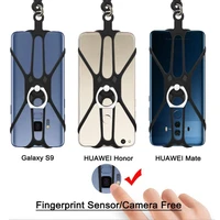 mobile phone silicone lanyard case cover holder neck strap belt universal