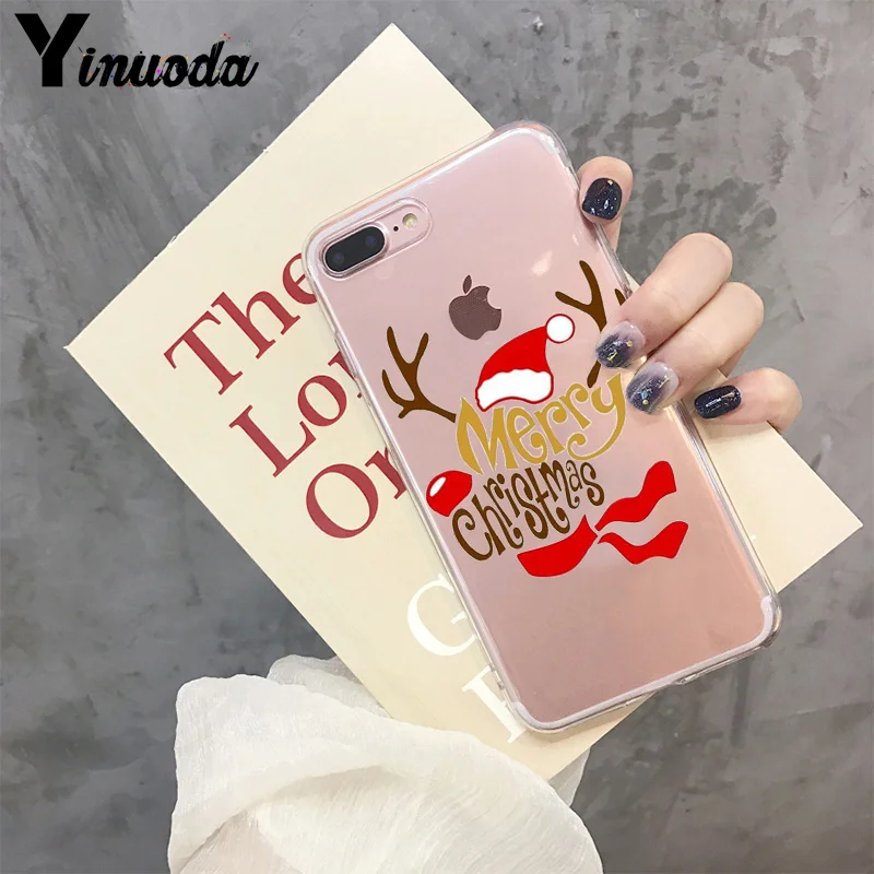 Yinuoda Merry Christmas однотонный Ультратонкий Мягкий полиуретановый чехол для телефона чехол для iPhone 8 7 6 6S Plus X XS MAX 5 5S SE XR 11 pro max