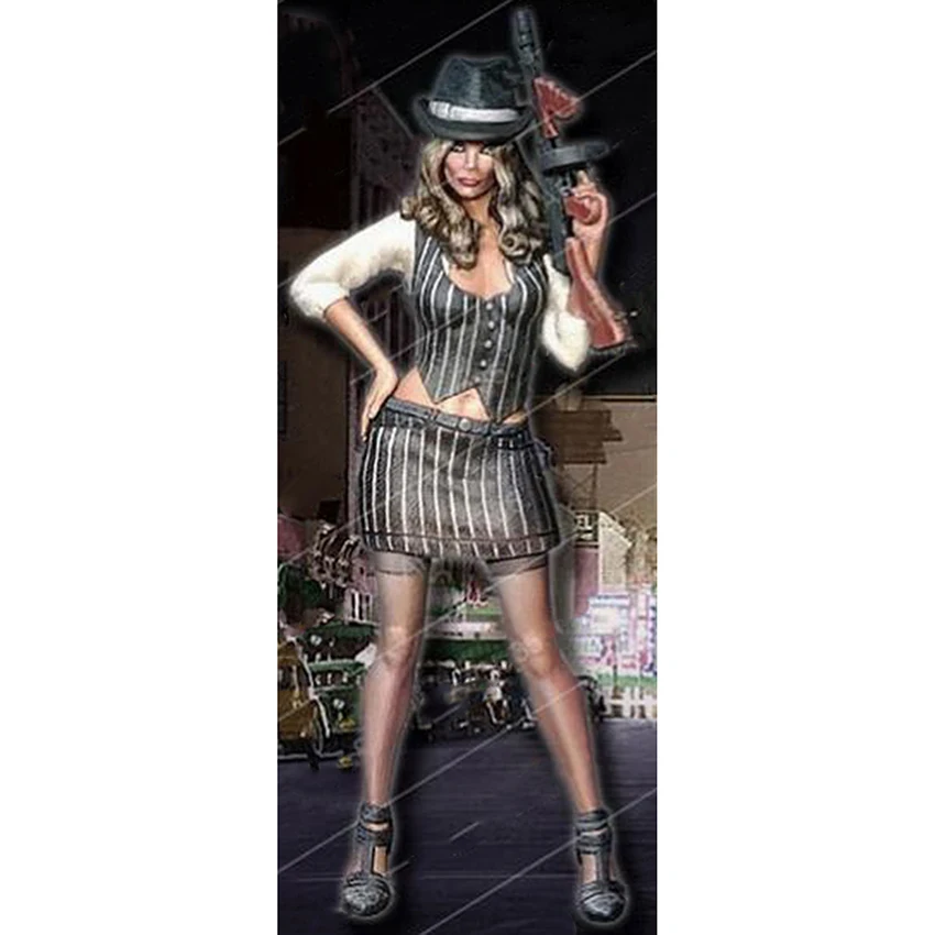 

New Unassembled 1/16 modern woman stand Resin Figure Unpainted Model Kit