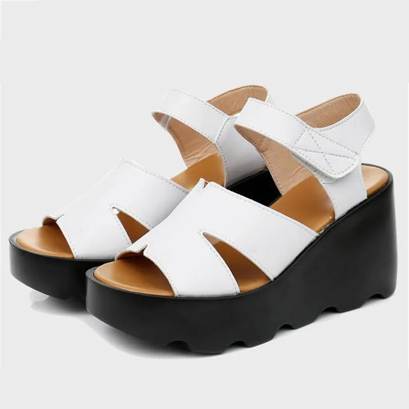 

Новинка 2020, милые летние туфли на платформе, увеличивающие рост, Нескользящие туфли на танкетке с высоким каблуком, летние женские сандалии,...