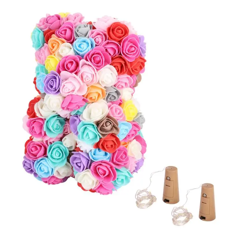 Искусственный медвежонок из пенопласта розовый светильник на свадьбу годовщину