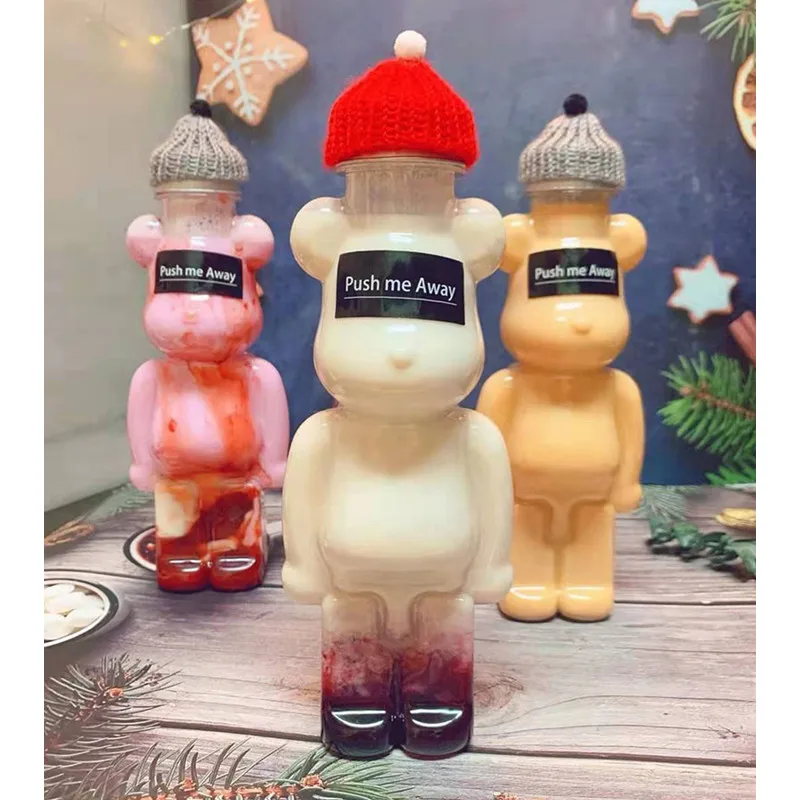 

Пластиковые бутылки для холодных напитков, 10 шт., крышка из алюминиевой фольги прозрачные, из ПЭТ, для молока, чая, сока, йогурта, чашка для пр...