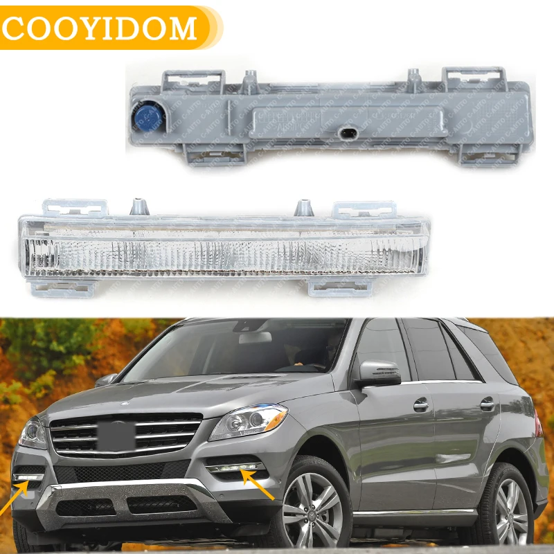 Передние светодиодный дневные ходовые огни для Mercedes-Benz W166 ML350 ML400 X204 GLK350 2012-2015