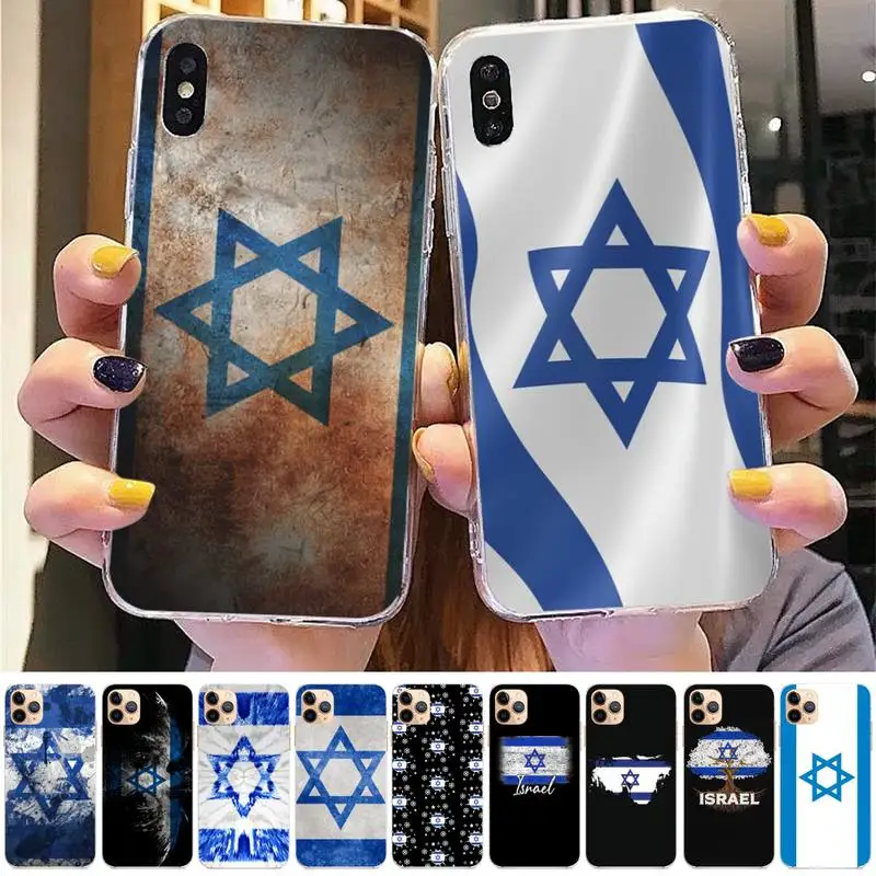 

Israel Flag Country Banners Israeli Phone Case for iPhone 13 13 11 12 pro XS MAX 8 7 6 6S Plus X 5S SE 2020 XR case