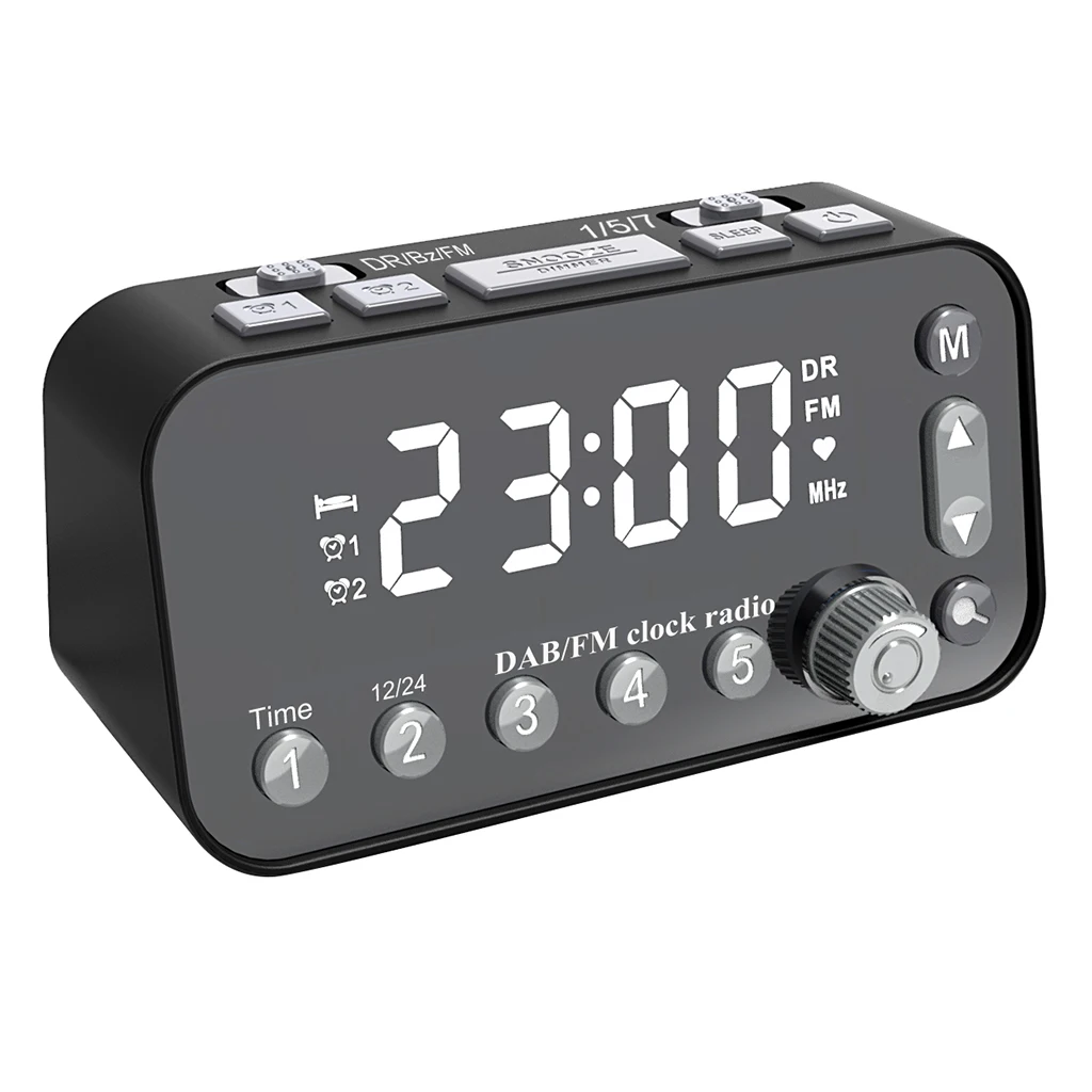 

Portable LED Alarm Clock Dual USB Ports with Snooze Sleep Timer LCD Display For Home Decors