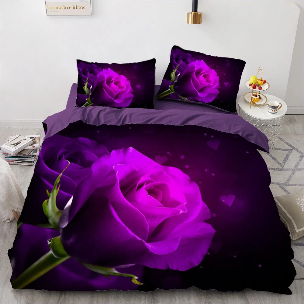 

3D Custom Bedding Sets Flower Plant Duvet Quilt Cover Set Comforter Bed Linens Pillowcase King Queen Full Double Home Texitle