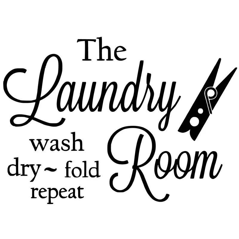 Художественный Прачечная виниловые наклейки на двери Водонепроницаемый