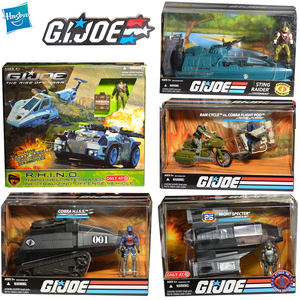 

Hasbro Gijoe 25Th Anniversary Original Traffic Tool Anime Figures Figure Speed Boat Panzer Cobra Hiss Kids Gift Collection Model