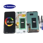 Super AMOLED для samsung Galaxy s8 S8 Plus G950 G950F G955 G955F, ЖК-дисплей с сенсорным дигитайзером в сборе, запасные части для ремонта
