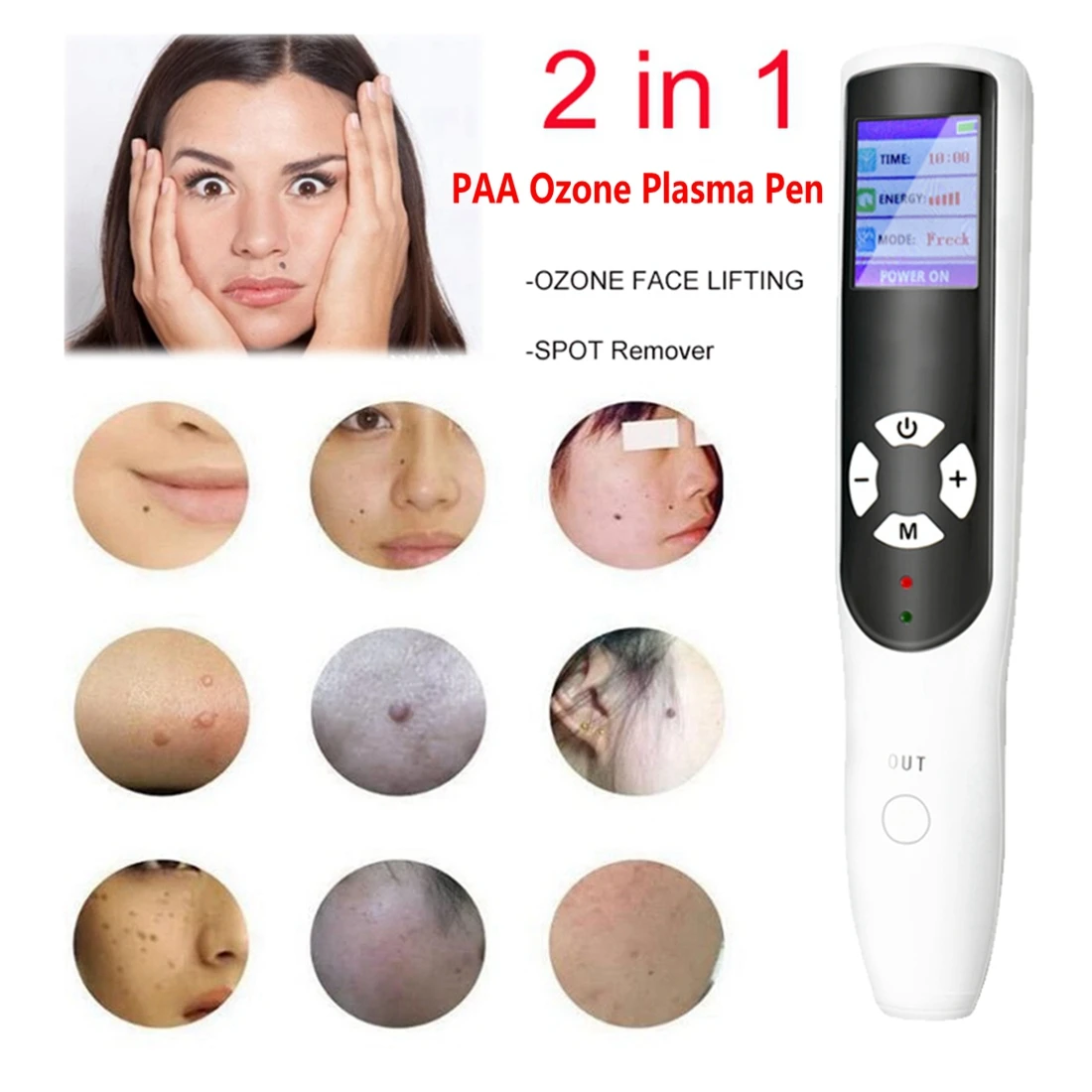 

PAA Ozone Plasma Pen Wart Freckle Removal Fibroblast Eyelid Lifting Skin Mole Dark Spot Remover Acne Treatment Machine