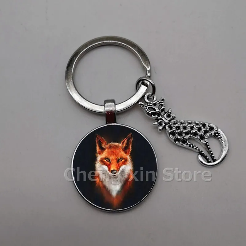 Брелок Лисичка из лисьего стекла с подвеской в виде животного - купить по