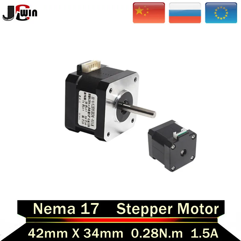 Лидер продаж! 4-проводной шаговый двигатель Nema 17 34 мм 1 5 А 0 28 нм 42 двигателя Nema17 для