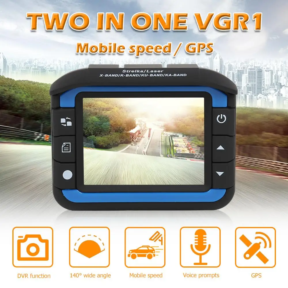 VGR1 2 in 1 VGR1/3-S 3 в 1 Автомобильный видеорегистратор регистратор фиксированная скорость измерения мобильный велоциметрия Авто голосовое оповещение gps Радар детектор для России - Название цвета: VGR1 2 in 1