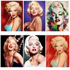 Алмазная живопись Мэрилин Монро, сделай сам, 5D Вышивка крестиком, Настенная картина, полная вышивка стразы, ручная работа, украшение для дома, спальни