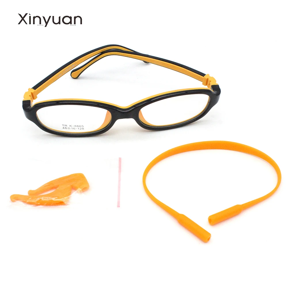 

Myopia Kids Frames Optical Eyewear Detachable Rubber Leg Kid Glasses Eyeglasses for Children No Screw SafeTR Anti-blue lens