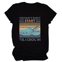 women fashion summer funny printed casual graphic t shirts the party dont start sayings tee tops