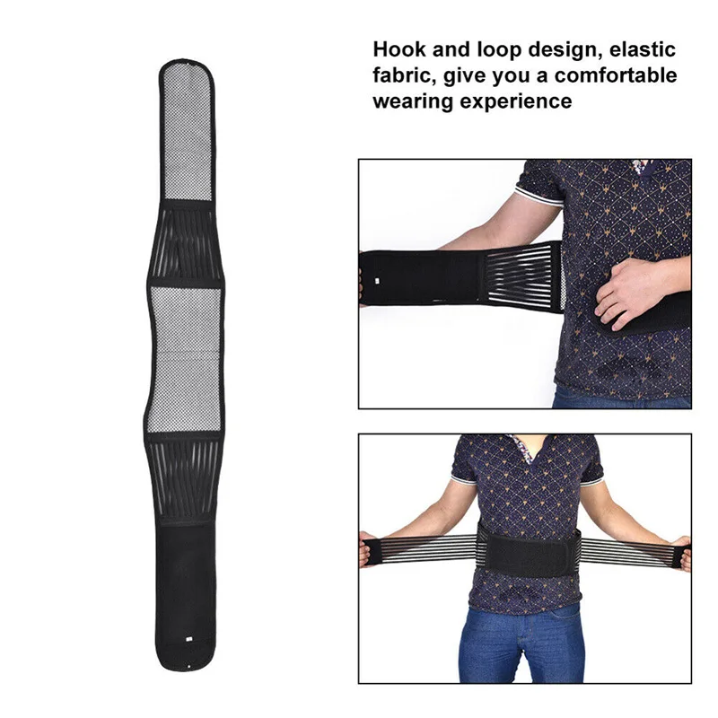 

Lumbar Support Belt Back Braces Tourmaline Self-heating Magnetic Therapy Breathable Belt EDF88