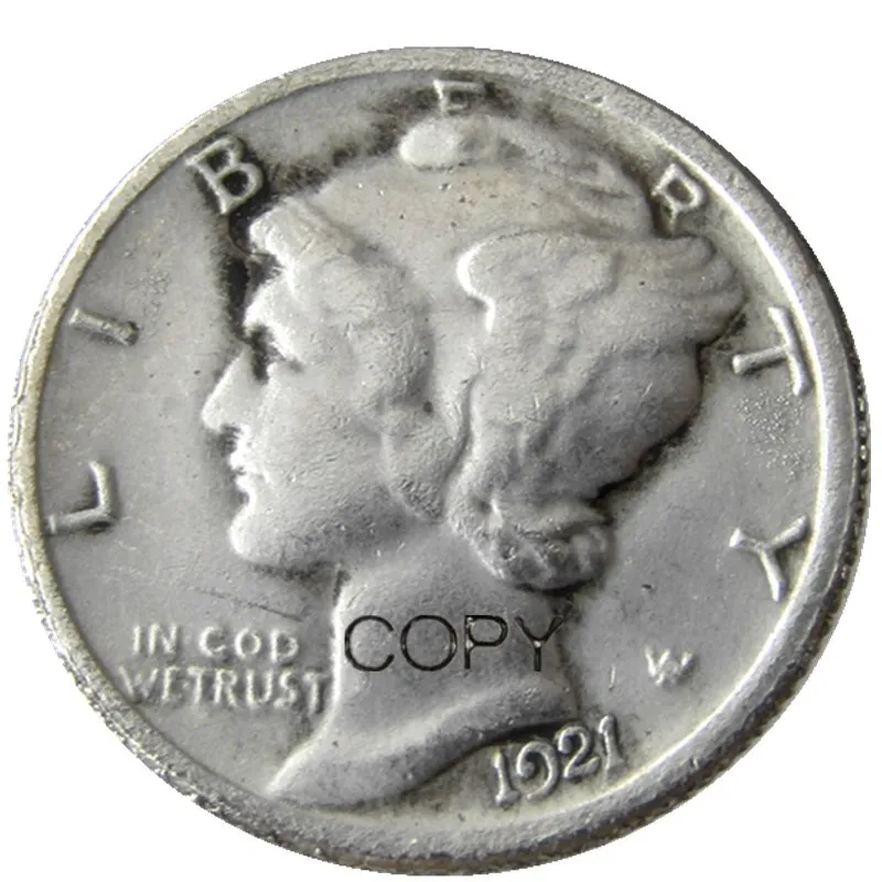 

US Mercury Dime 1921 PD Silver Plated Copy Coins