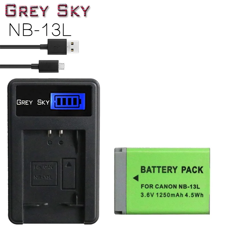 charger and 1battery NB-13L NB 13L NB13L батарея+ ЖК USB зарядное устройство для Canon PowerShot G5X G7X G9X G7 X Mark II G9 X, SX620 SX720 SX730 HS - Цвет: charger and 1battery