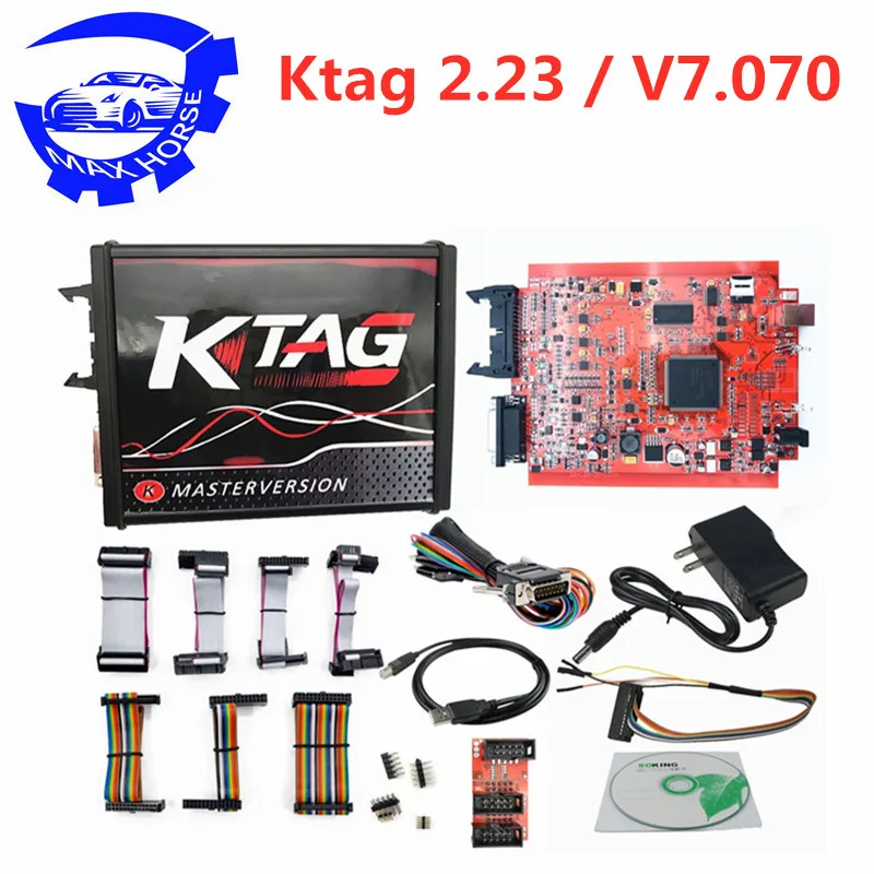 Лучшее качество A+ Ktag 2,23 оборудование V7.070 без ограничений на количество подключений работает мульти-автомобили/грузовики K Tag 2,23 Ecu чип интерфейс K-tag Master - Цвет: Ktag 2.23  V7.070