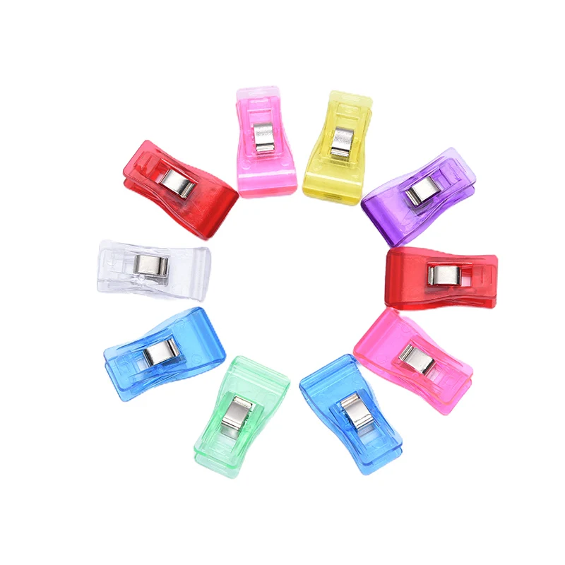 

10pcs DIY Patchwork Job Foot Case Multicolor Plastic Clips Hemming Sewing Tools Sewing Accessories Crafts Sewing Clips