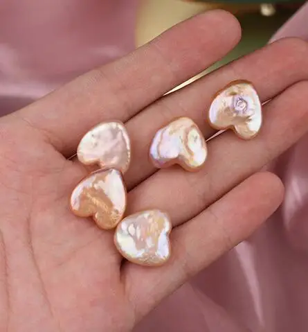 

15-16mm New products Qiangguang natural fresh water pearl love Baroque loose pearl color abnormity naked pearl wholesale
