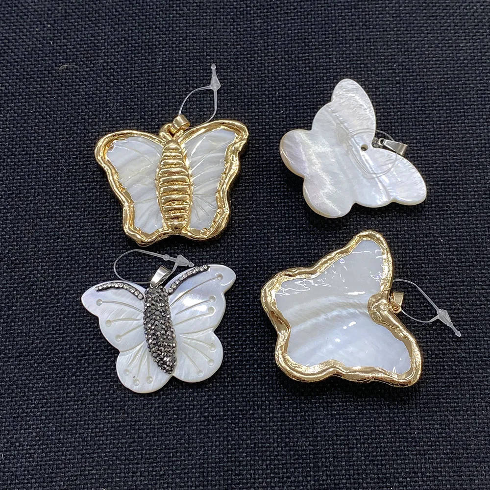 

Natural Shell Necklace Pendant Butterfly Shape Pendant Suitable for Jewelry Making Handmade DIY Necklace Bracelet Accessories