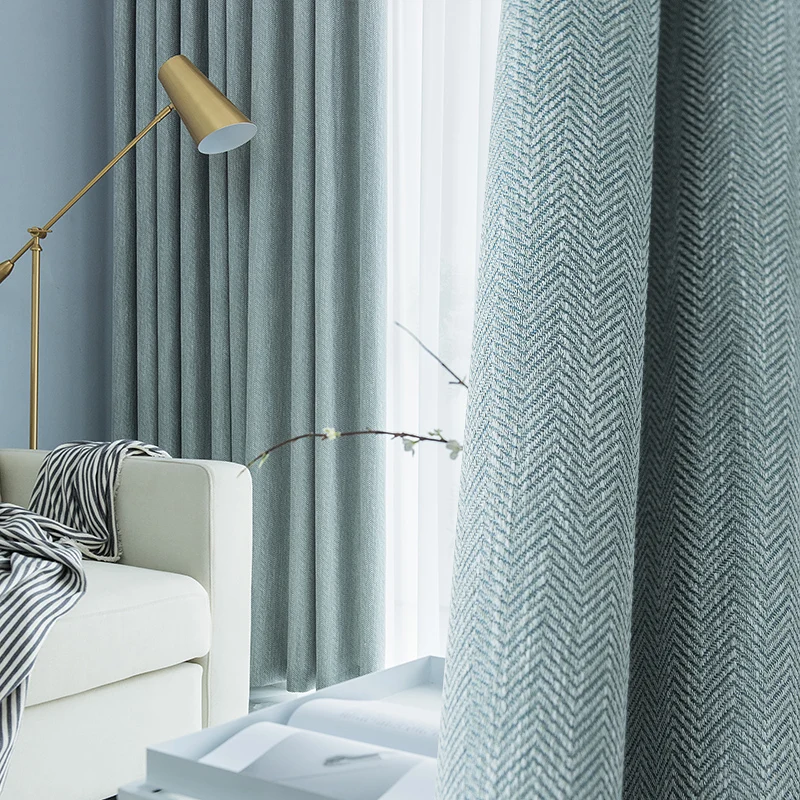 

AS Nordic simple modern high-end atmosphere light luxury home decoration customization Curtains for Living dining room bedroom