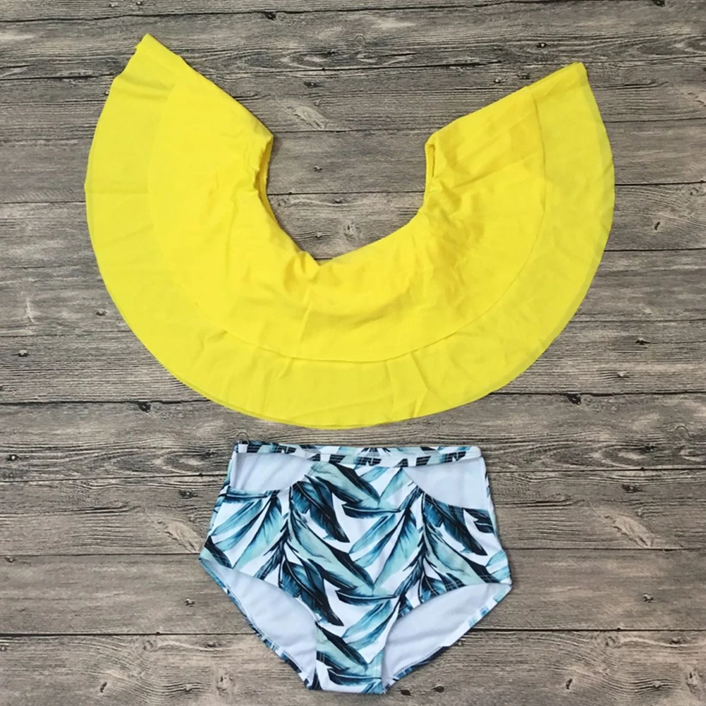 Женский цветочный принт тонкий купальный летний комплект бикини для путешествий