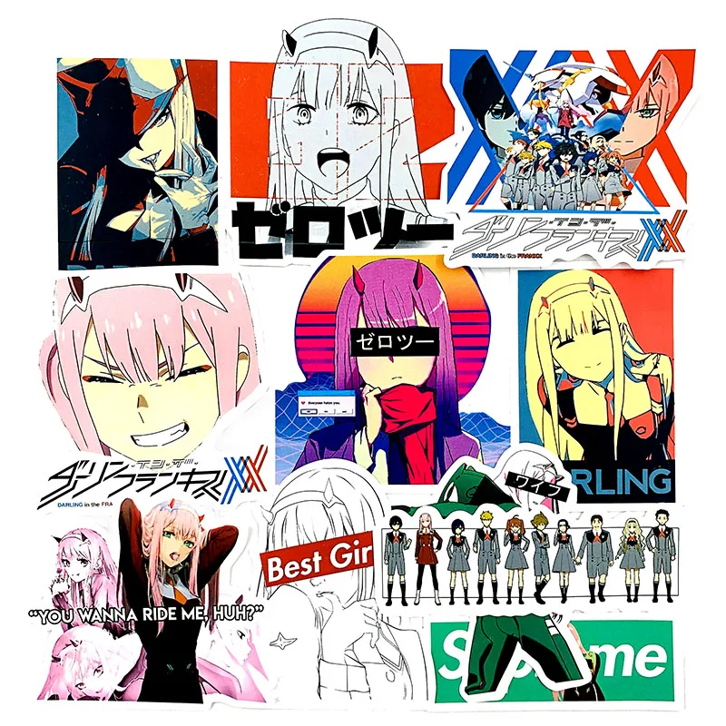 

50Pcs Japanese Animation Darling In The Franxx Stickers For Suitcase Refrigerator Snowboard Notebook Computer Scrapbook Sticker