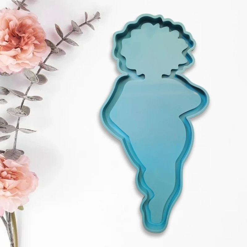 

Beauty Shape Tray Epoxy Resin Mold Fruit Plate Silicone Mould DIY Crafts Tool 69HB