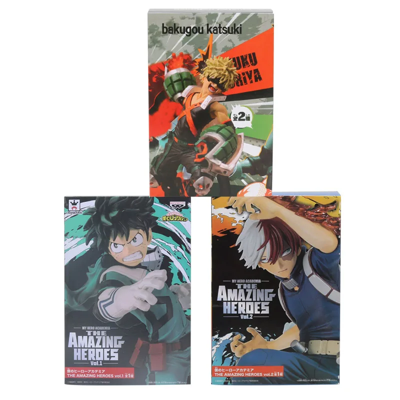My Hero Academy Figure Toy Vol1. Smack Midoriya izku Shouto Todoroki Katsuki Boku no Hero Academy модель фигурные игрушки 16 см - Цвет: 3pcs box