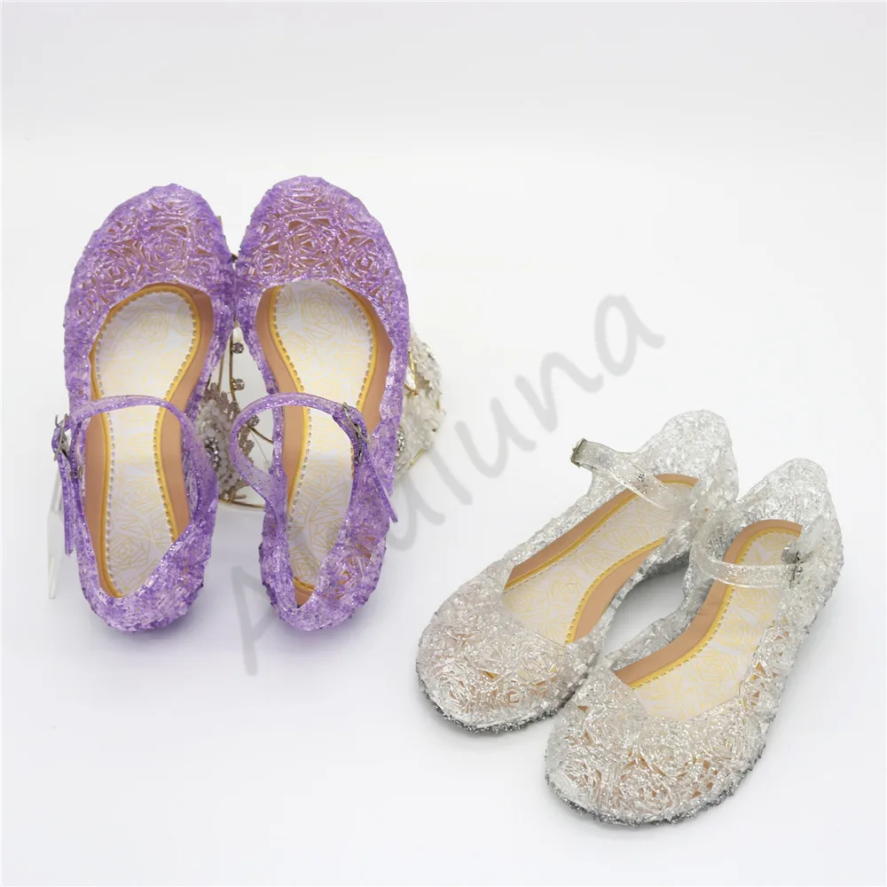 Туфли принцессы для косплея босоножки с кристаллами девочек костюмы вечеринки 5