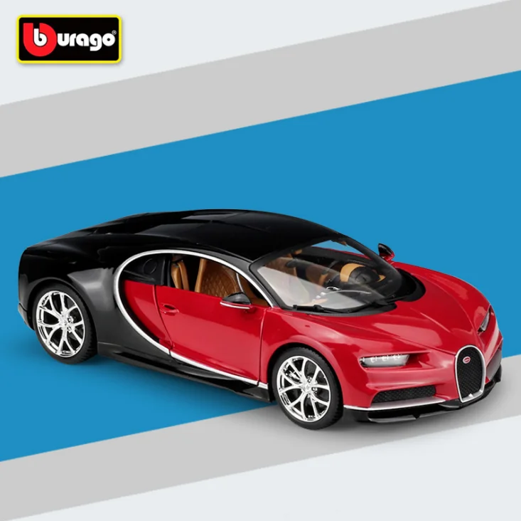 Bburago 1:18 2017 Bugatti Chiron спортивный автомобиль черная литая модель автомобиля