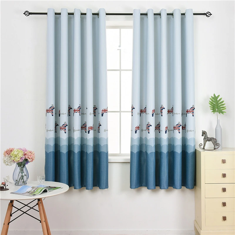 GY2827 деревянные короткие занавески с принтом лошадей Gyrohome 1 шт. для гостиной