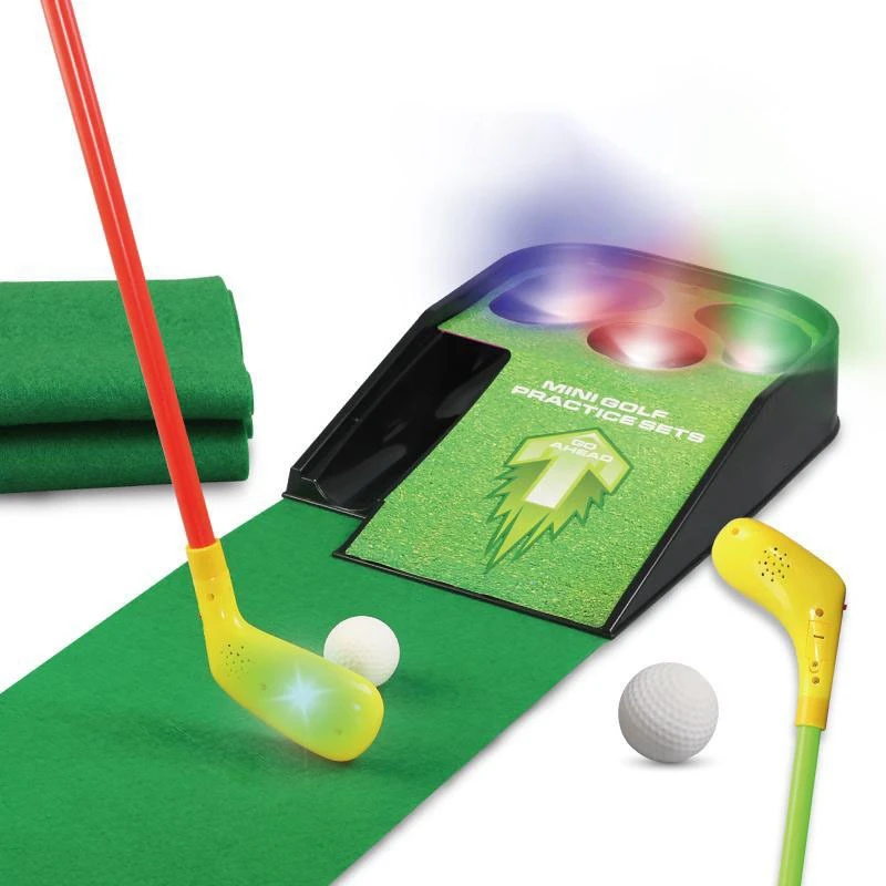 

Children's Sports Golf Practice Table with Three-Ball Toy Vibration Sound and Light