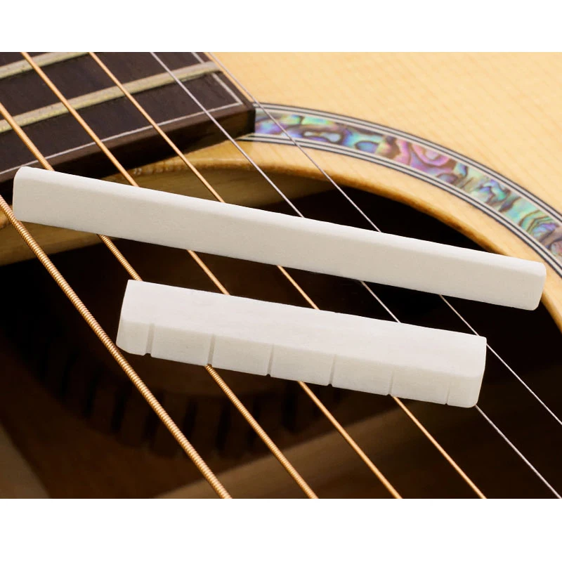 Горячая 2 шт. Классическая гитара мост шпильки кость буйвола седло гайка с