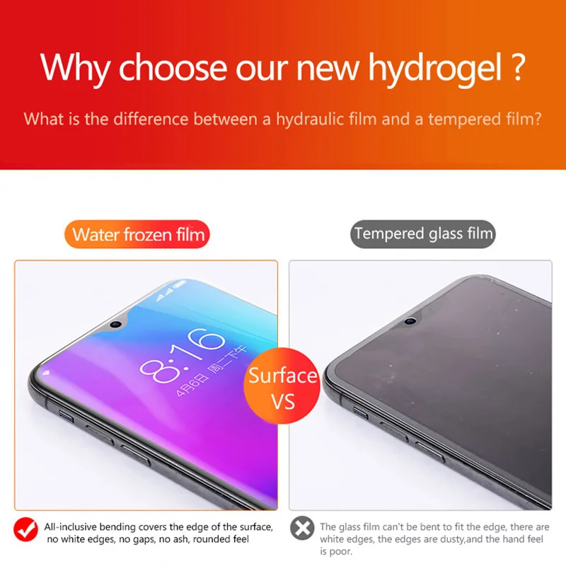 

9999D Screen Protector For Realme C21 C25 X X2 Pro X50 Hydrogel Film On Realme 5 Pro 5 3 Pro 3 2 Pro Full Screen Protective Film