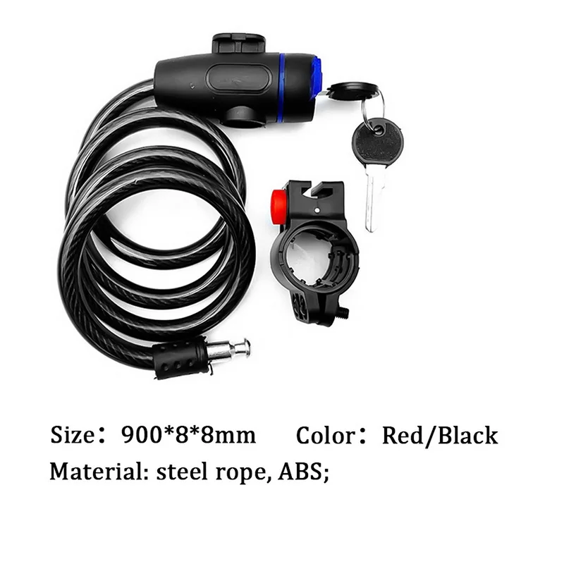 

Theft Spiral Steel Cable Bike Lock for Cycling Combination Code Bike Accessories Lightweight Grills Protective Bicycle Lock