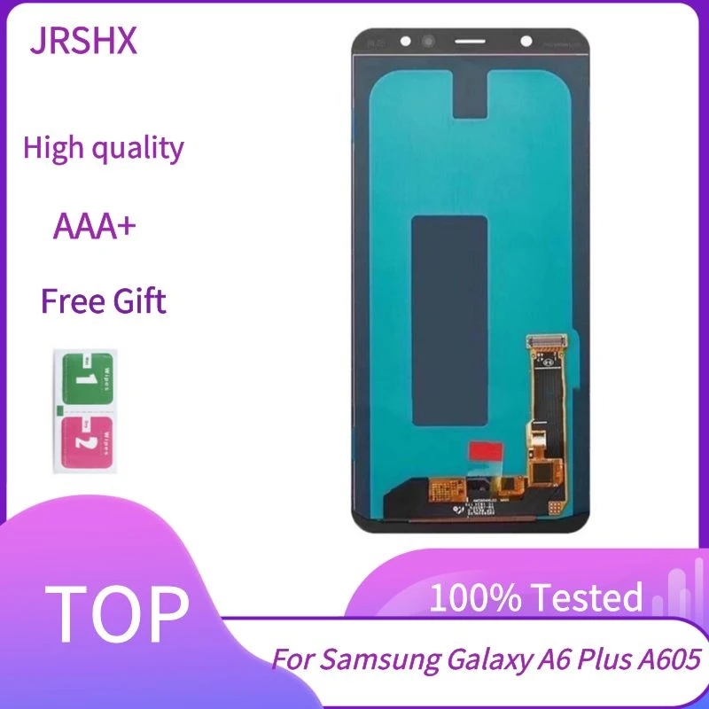 

ЖК-дисплей для Samsung Galaxy A6 Plus 2018 с сенсорным экраном и дигитайзером в сборе, сменный ЖК-дисплей для Samsung A6 Plus A605F A605FN