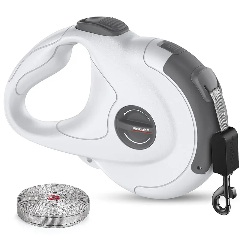 

Прочный поводок для собак, автоматическая телескопическая ручка, предотвращает удар, эргономичная, для прогулок и бега, принадлежности для ...