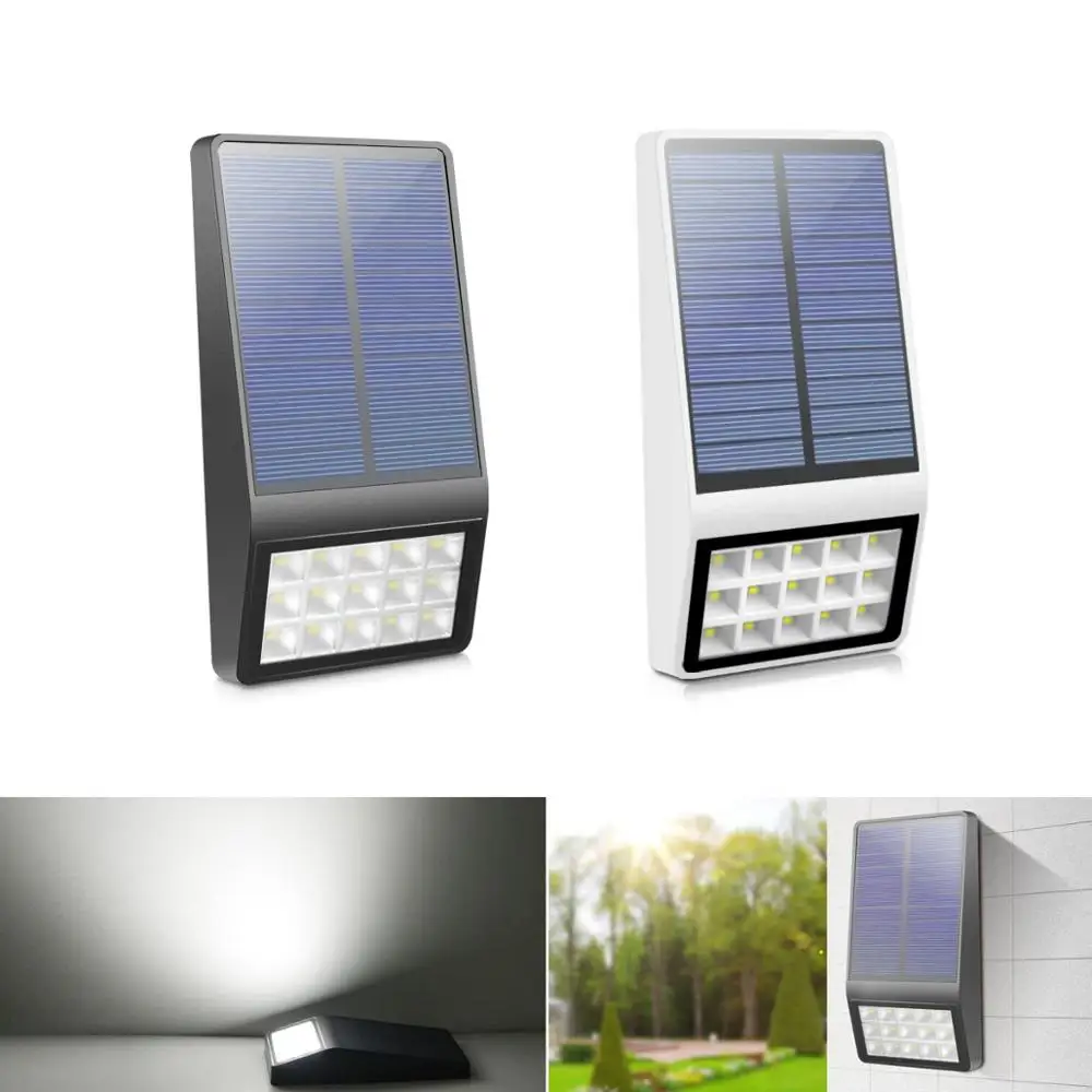 Супер яркий уличный светильник с 15 светодиодами на солнечной батарее датчиком