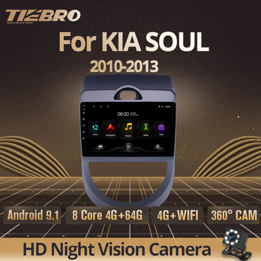 

Автомагнитола TIEBRO 2DIN Android 9,0 для KIA SOUL 2010-2013 Автомобильный мультимедийный видеоплеер Навигация стерео Bluetooth 2DIN Dvd плеер